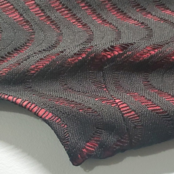 Speechless dress women's size medium M black burgundy lace crepe sleeveless - Picture 8 of 15